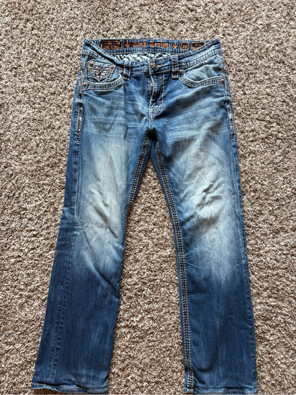 Rock Revival Women's Light-Medium Blue Straight Leg Jeans